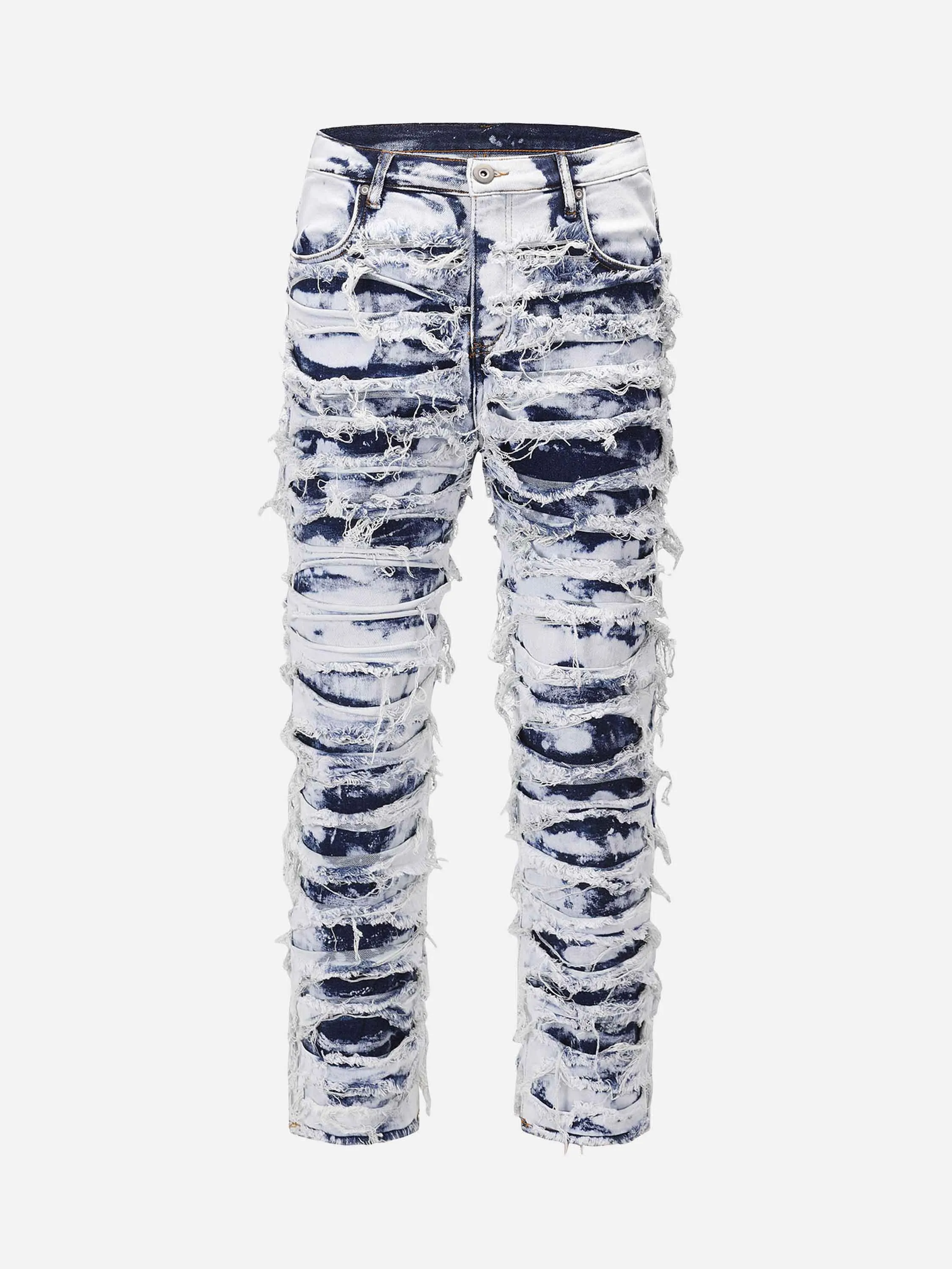 1984 High Street Old Washed Slim Fit Jeans Pants - 1492