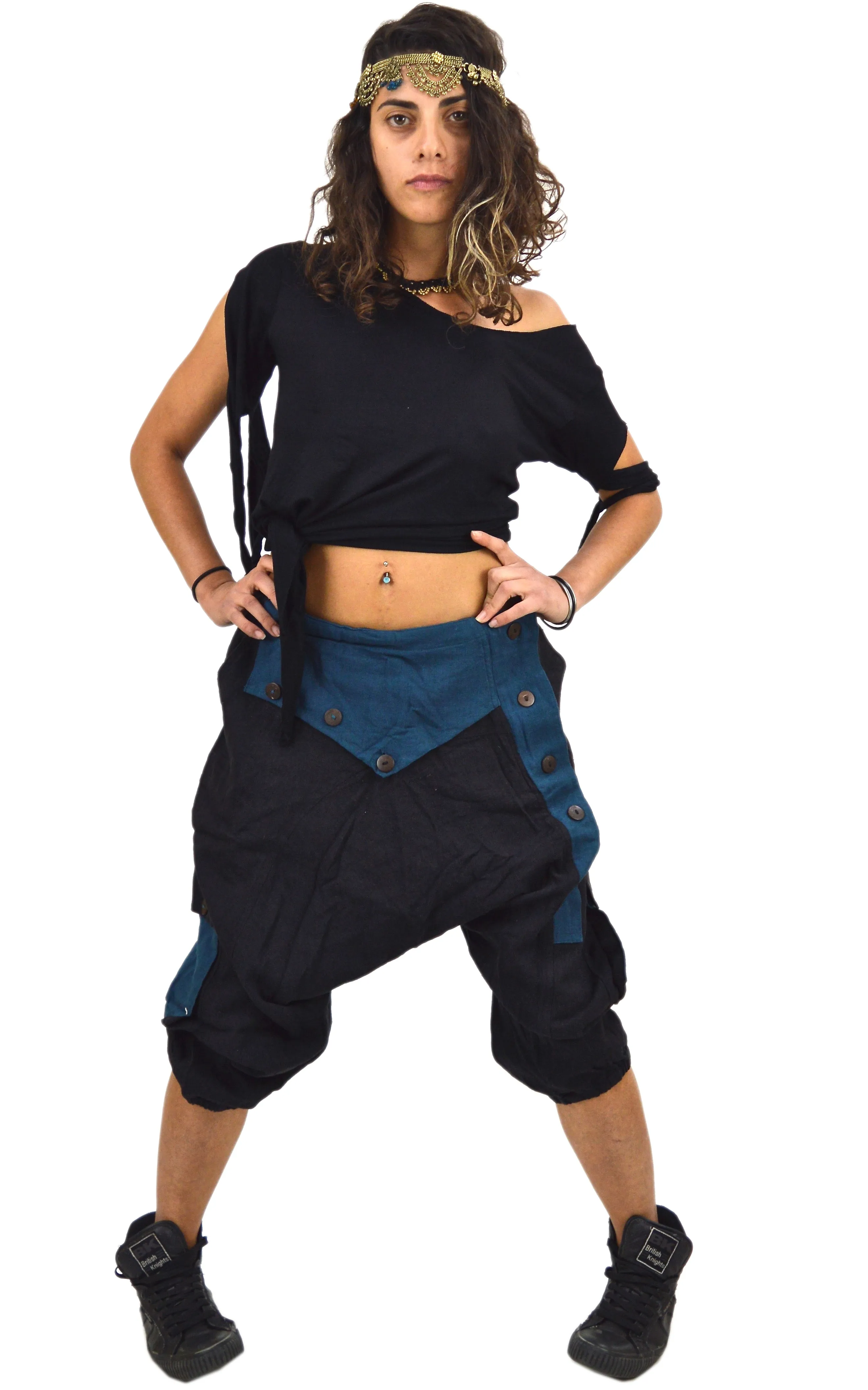 3/4 baggy low crotch Gypsy Pants