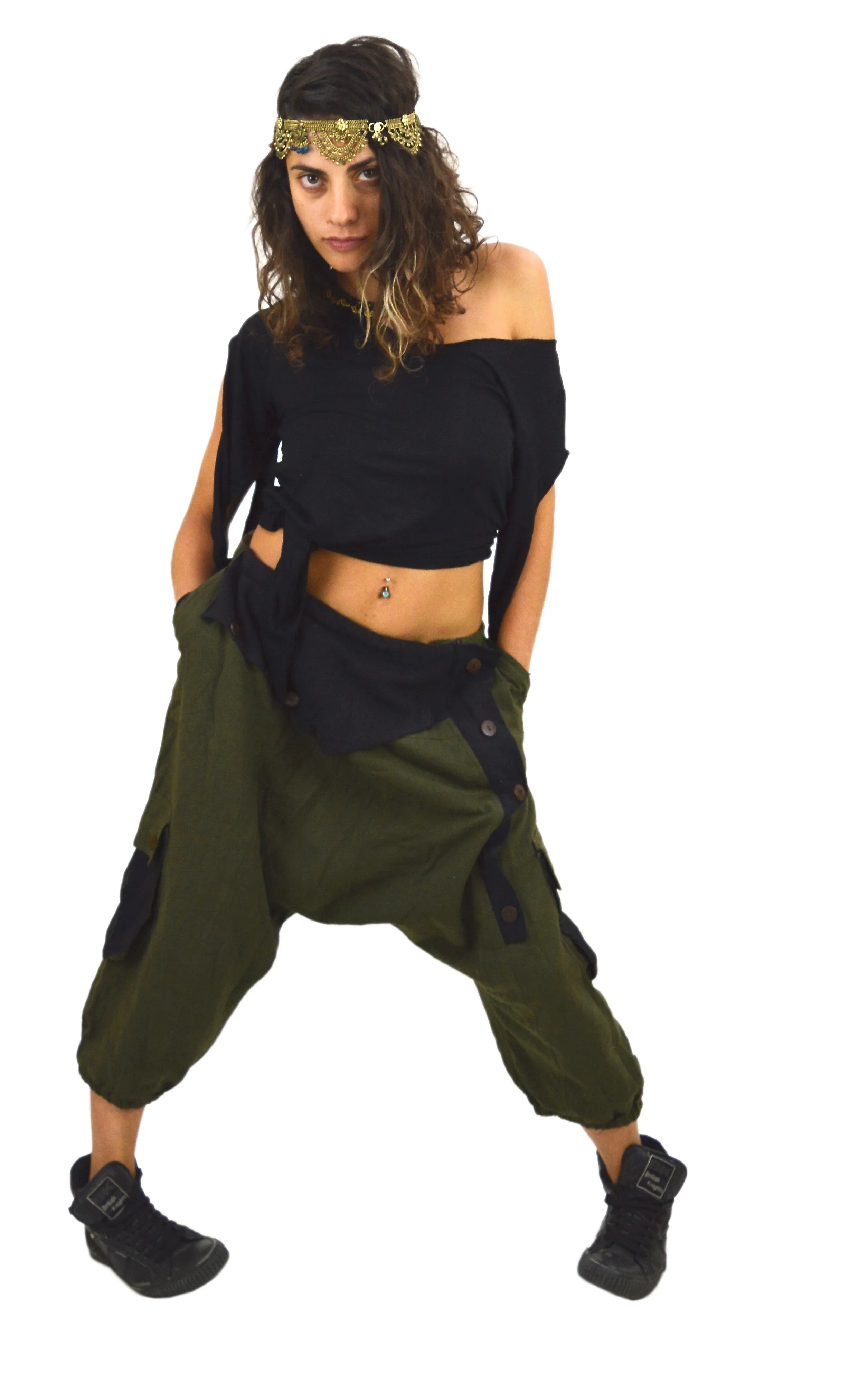 3/4 baggy low crotch Gypsy Pants