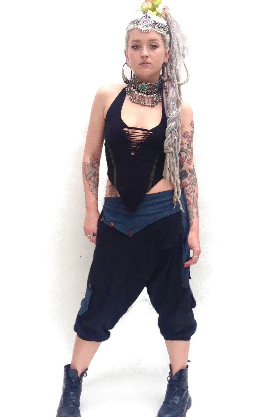 3/4 baggy low crotch Gypsy Pants