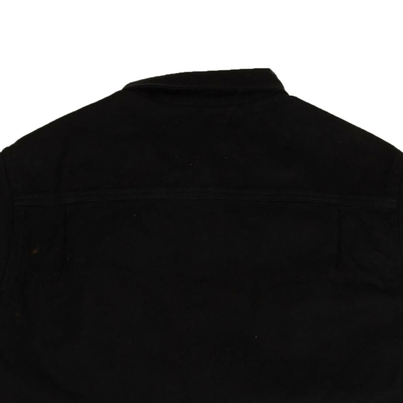 424 On Fairfax Distressed Workwear Denim Shirt - Black
