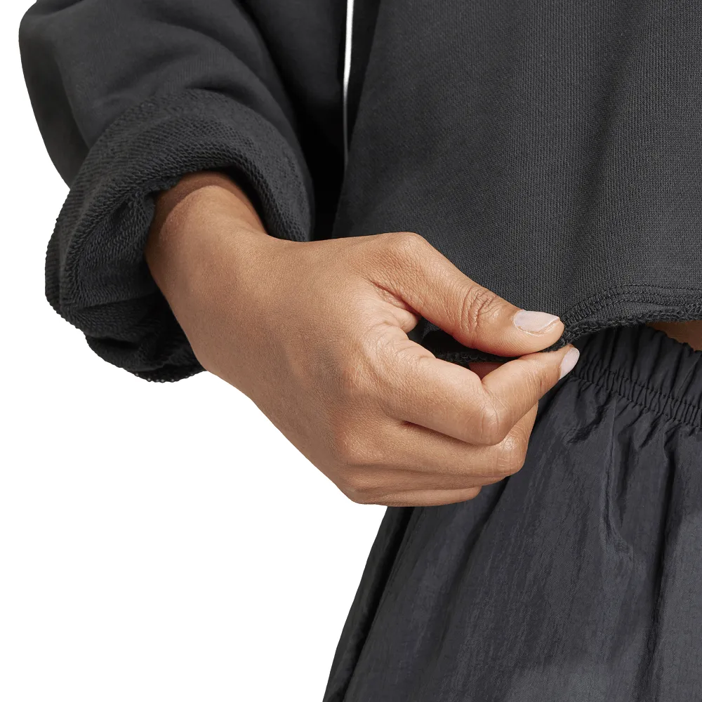 adidas Womens CS Cropped Hoodie - Black