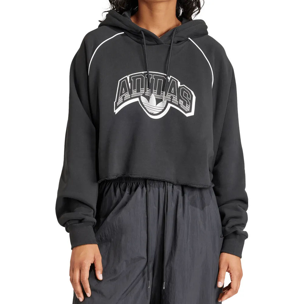 adidas Womens CS Cropped Hoodie - Black