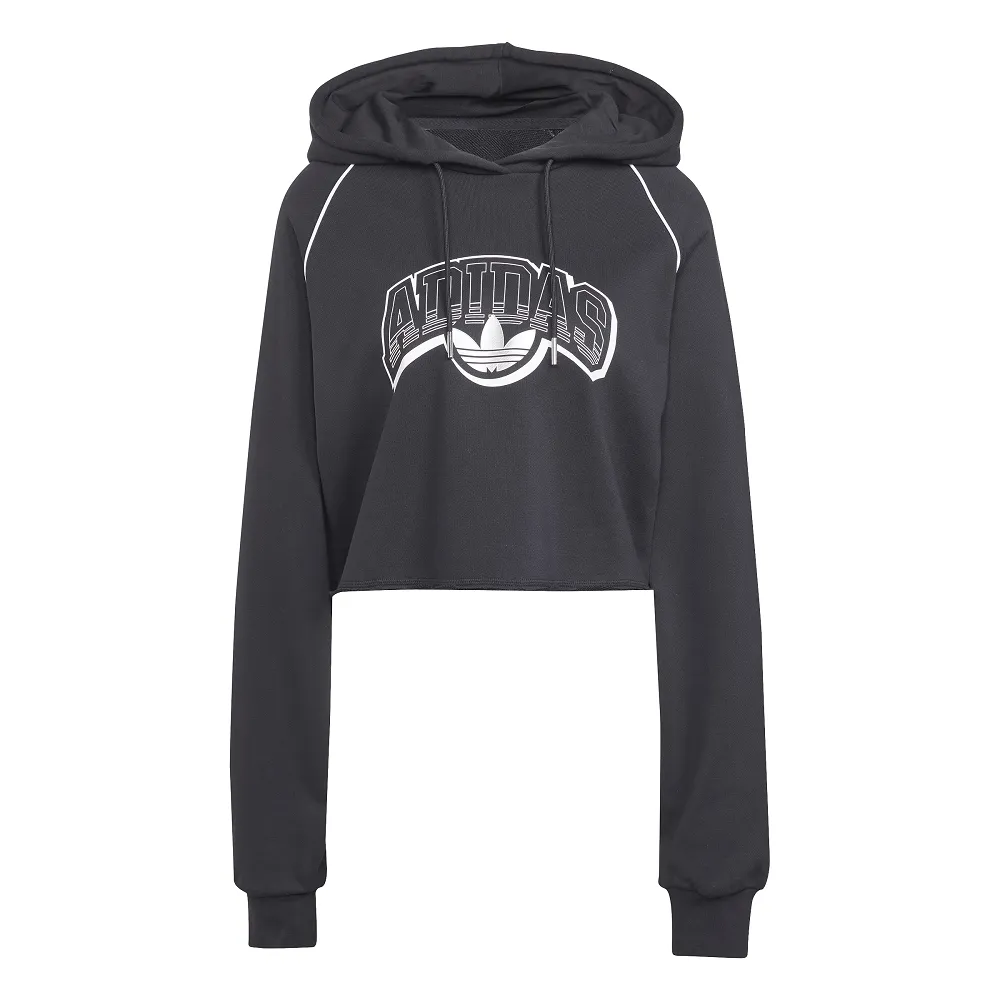 adidas Womens CS Cropped Hoodie - Black