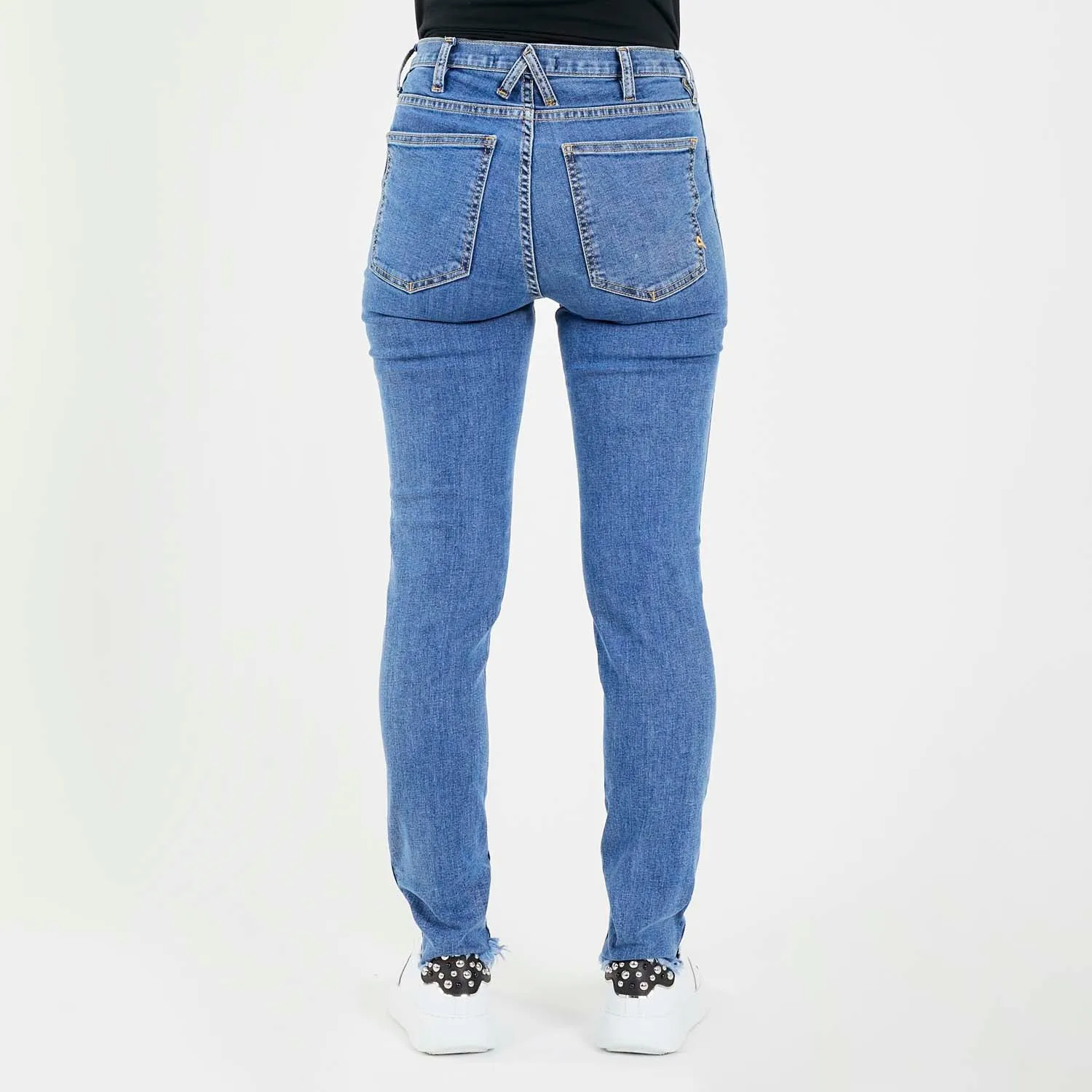 Cycle jeans denim vita alta