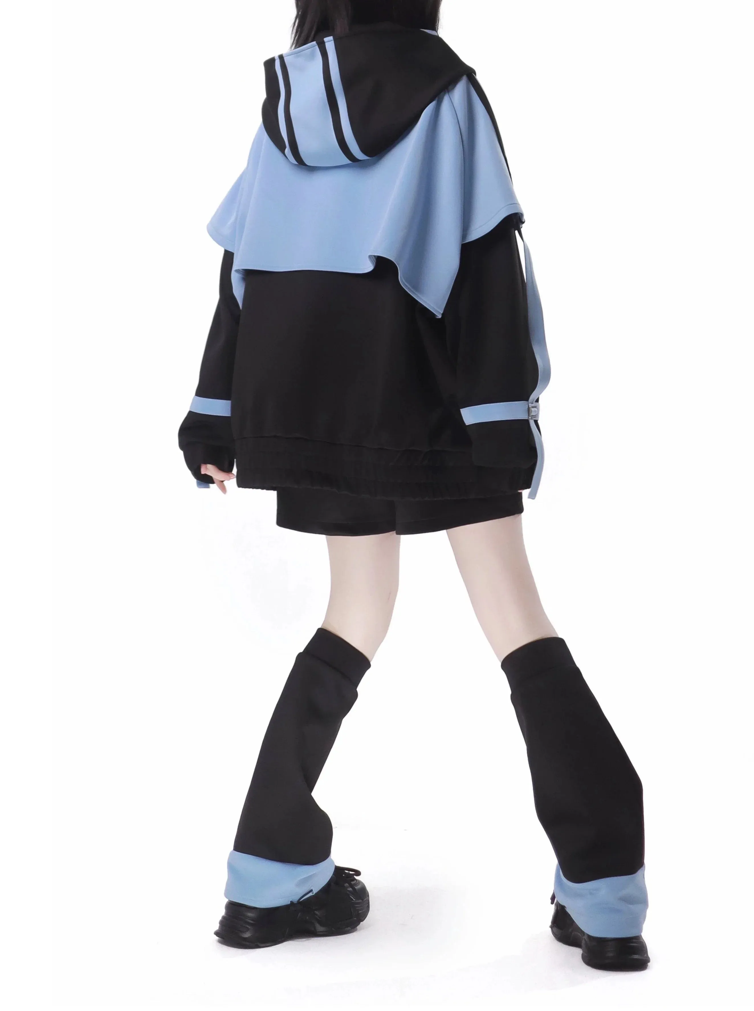 Leg Shorts Jacket Subculture Warmers Headband Dark Pants Sporty