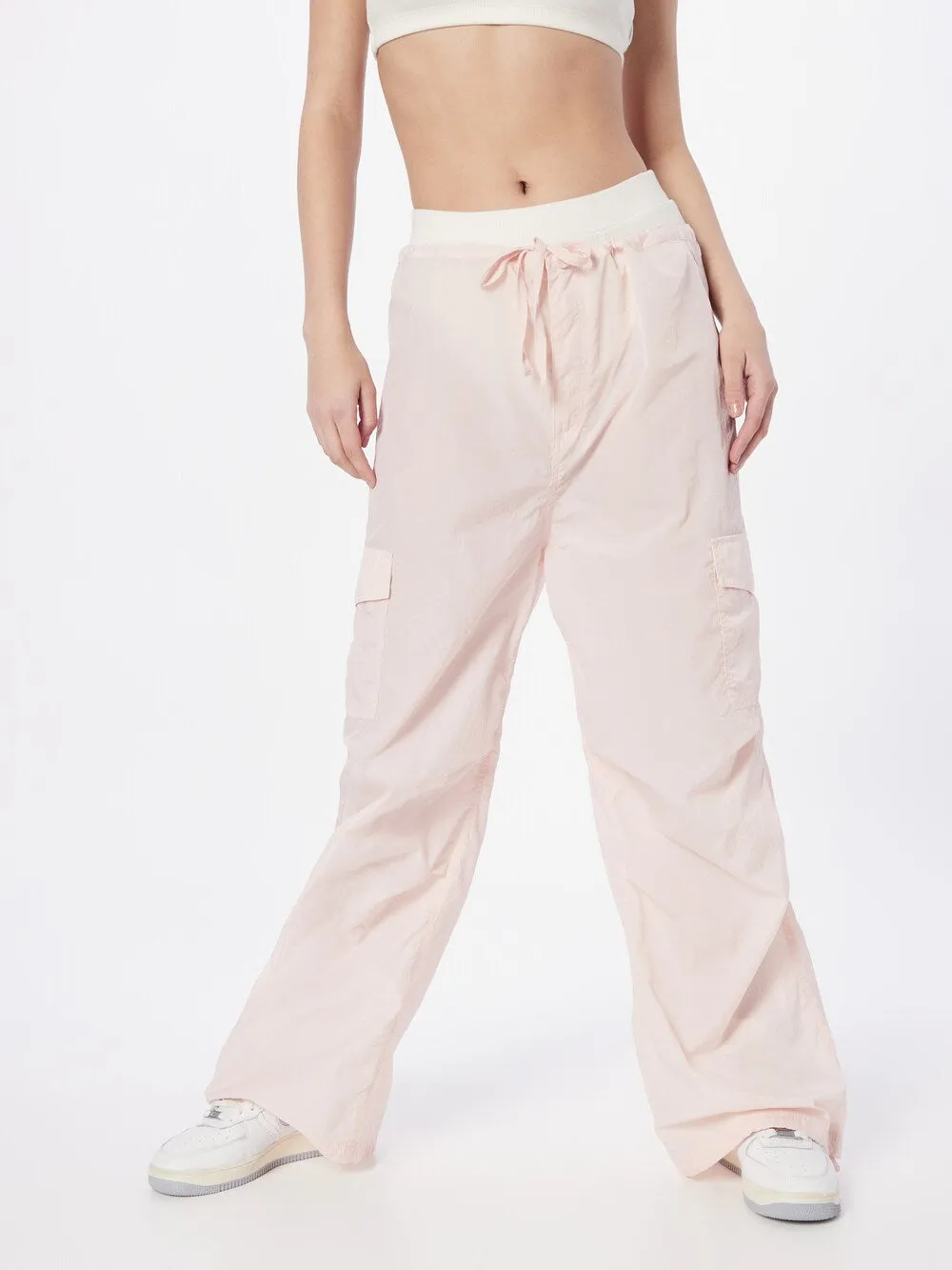 Monki Loose Fit Cargo Pants, Pink