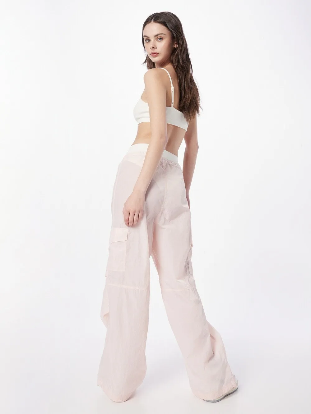 Monki Loose Fit Cargo Pants, Pink