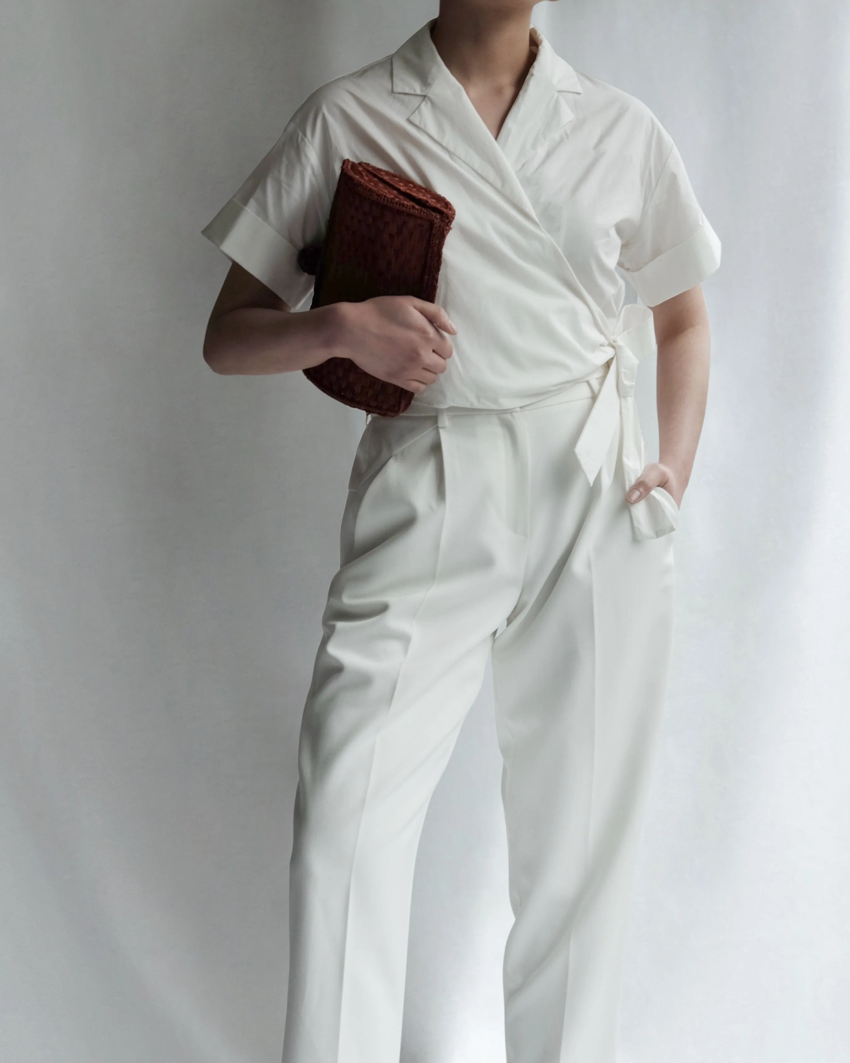 Nimah Cropped Wrap Blouse