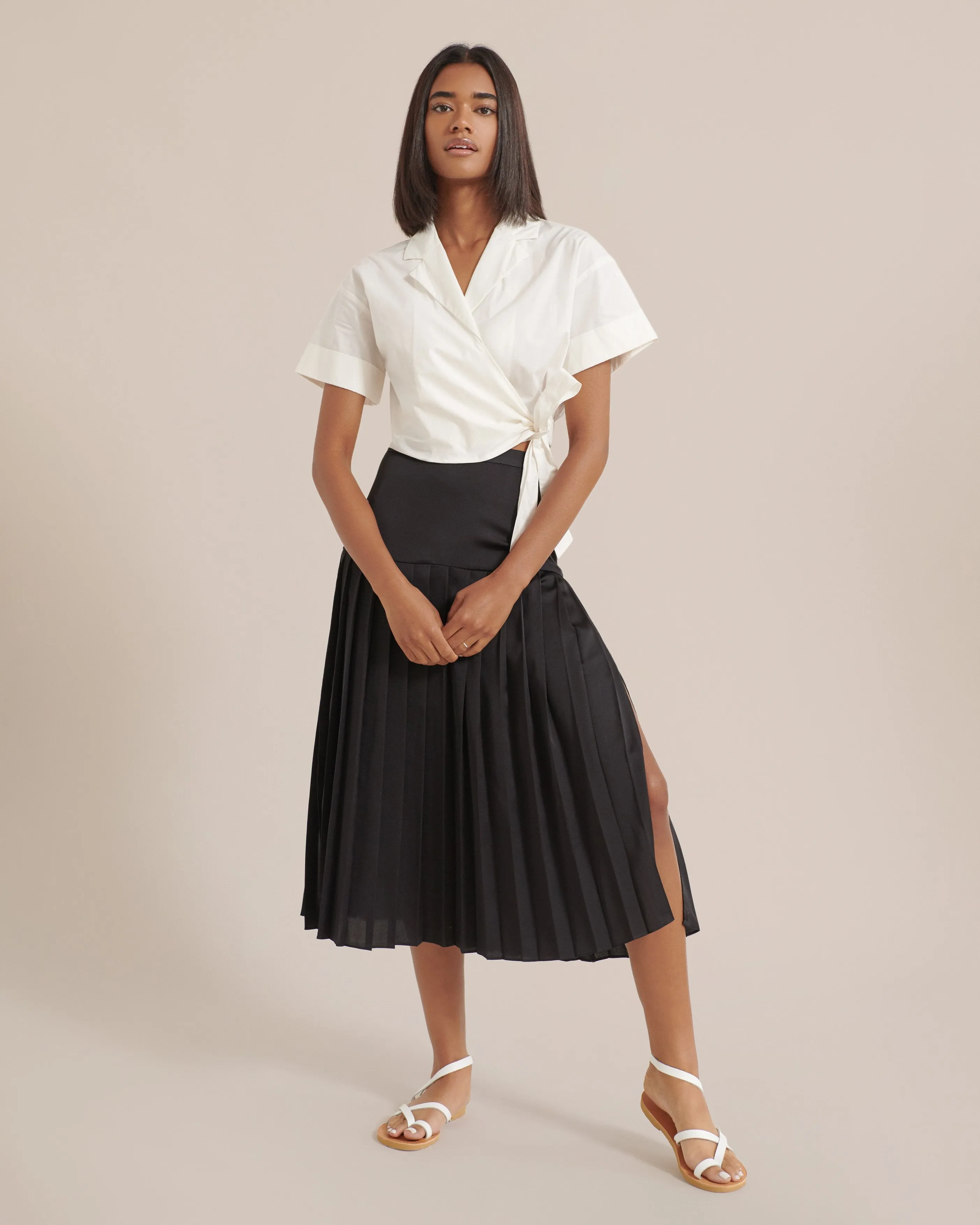 Nimah Cropped Wrap Blouse
