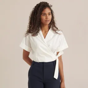Nimah Cropped Wrap Blouse
