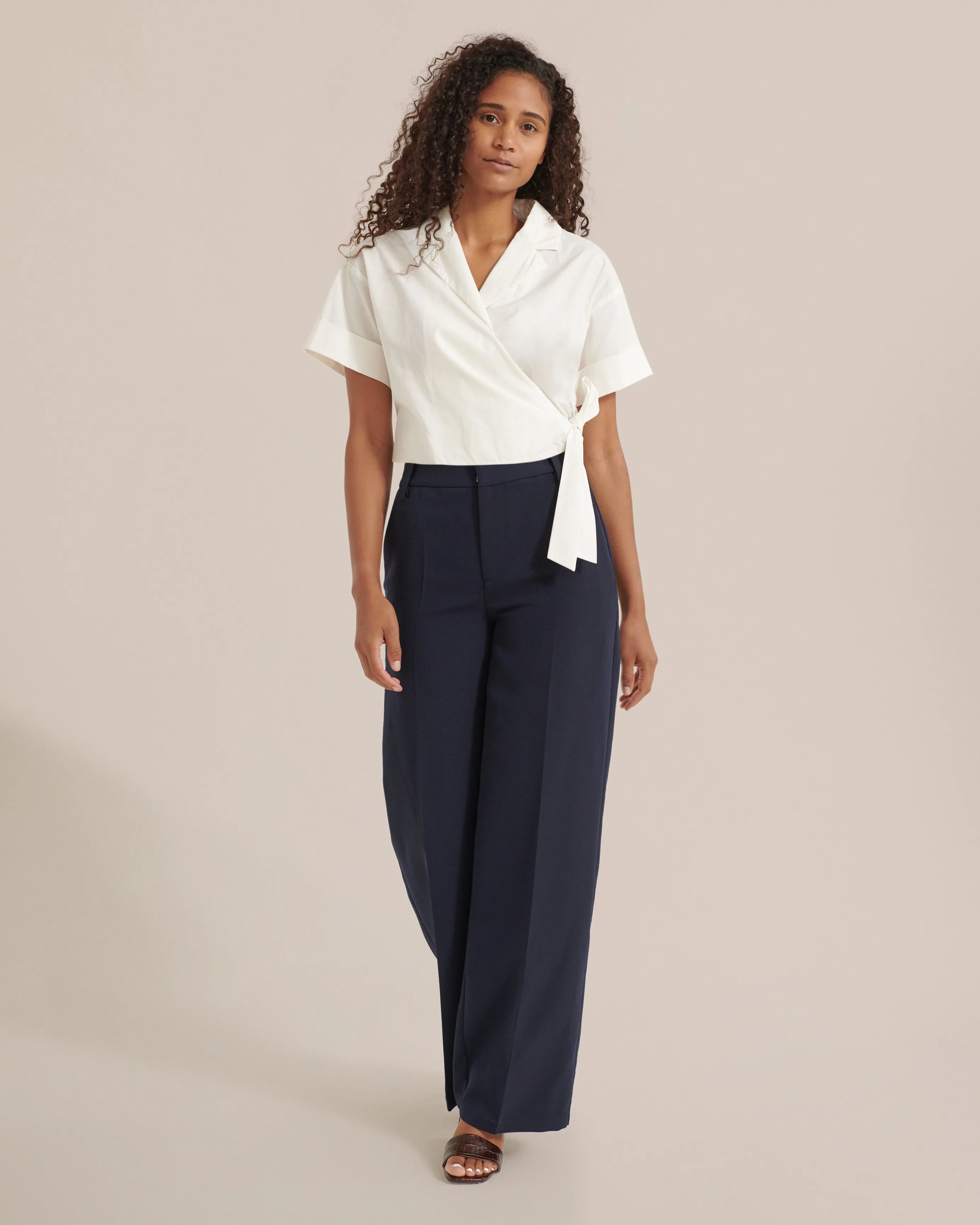 Nimah Cropped Wrap Blouse