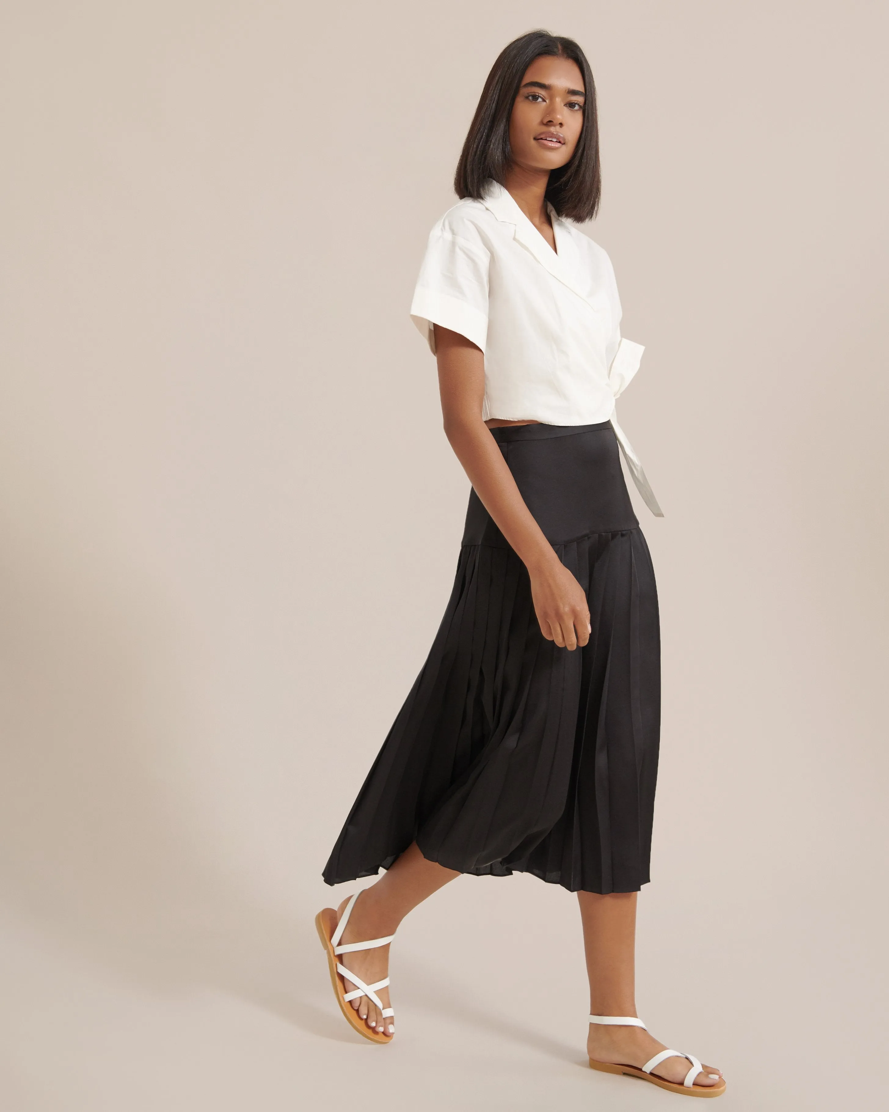 Nimah Cropped Wrap Blouse