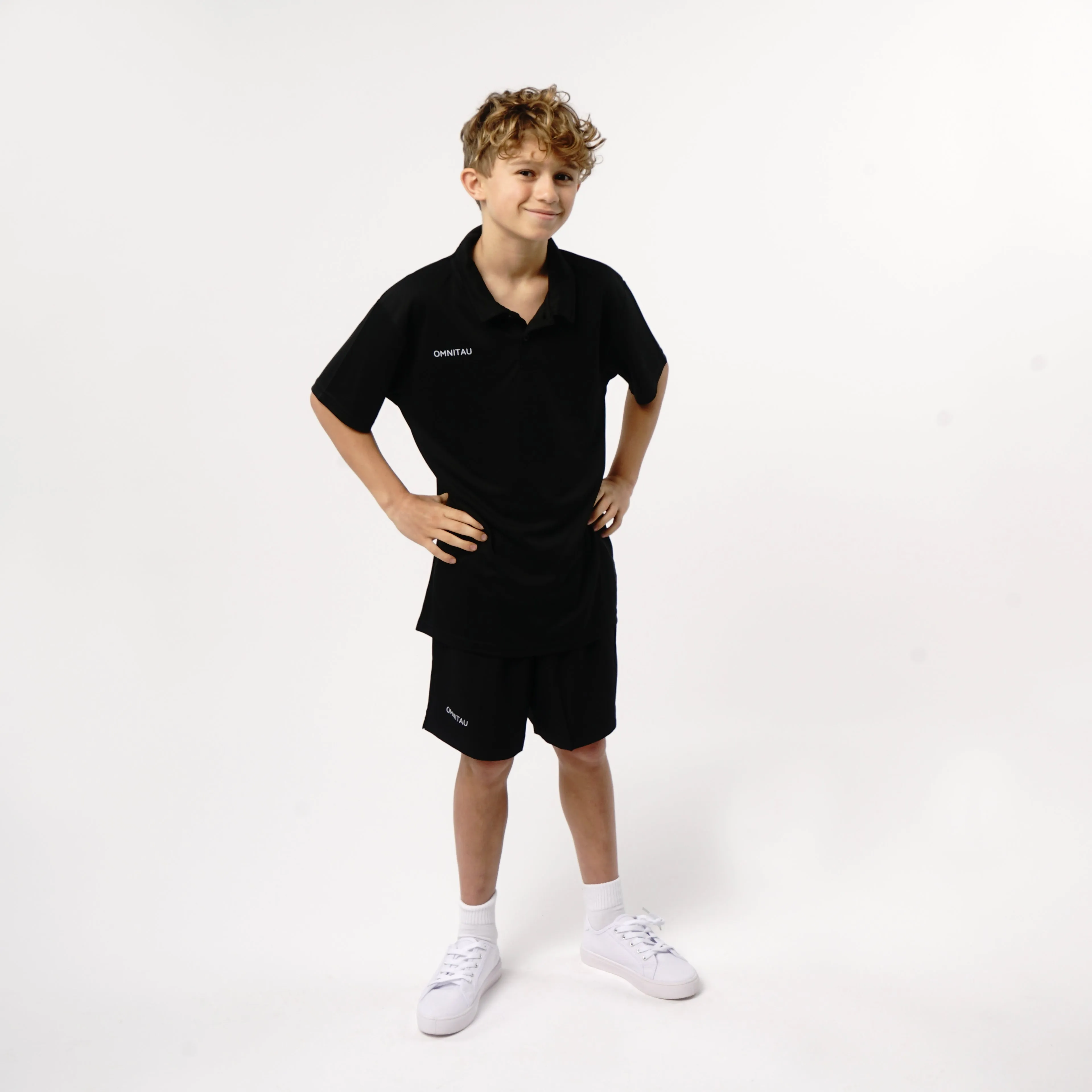 Omnitau Kid's Team Sports Breathable Training Shorts - Black