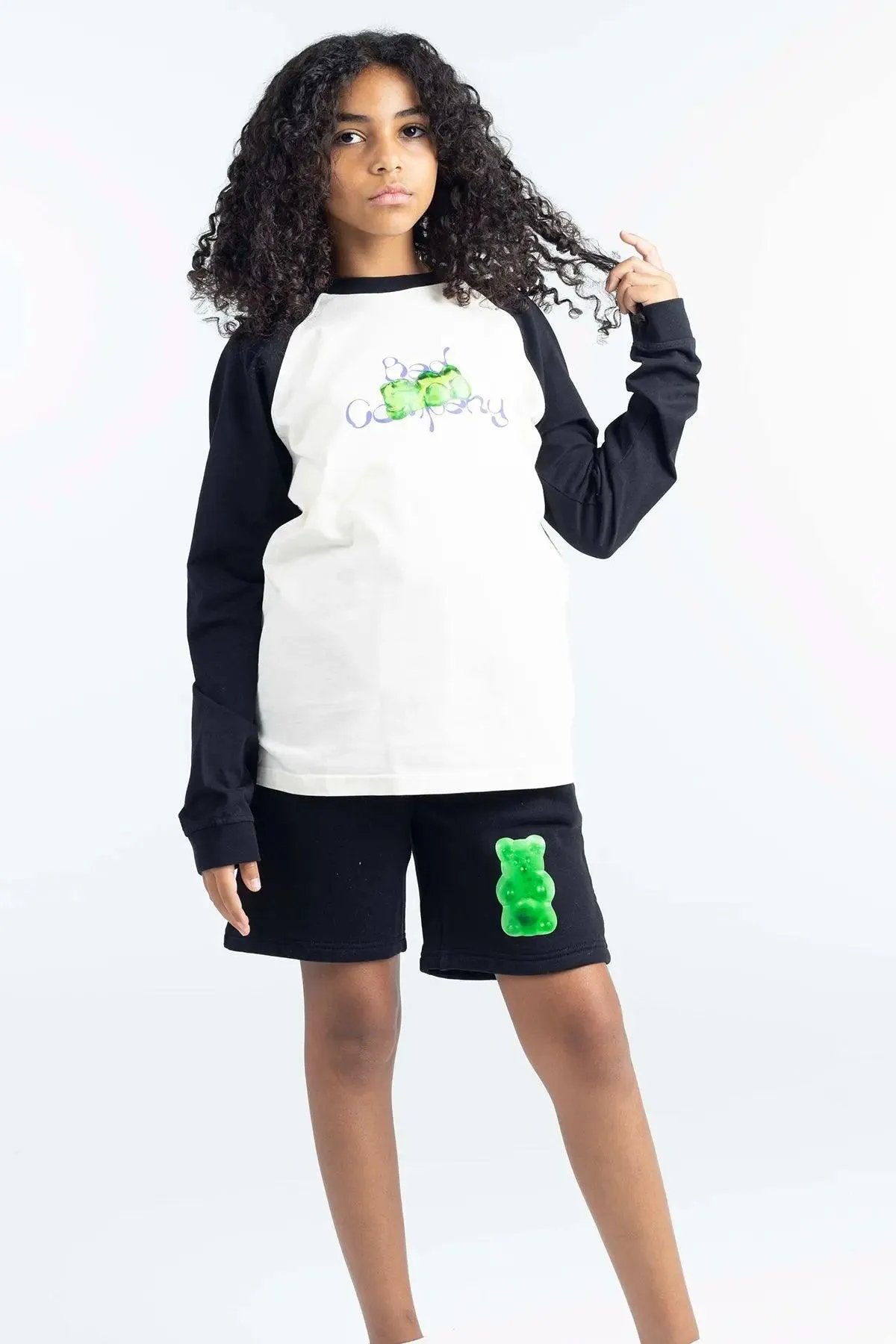 "THE BAD GUMMY" Kids Shorts - Black