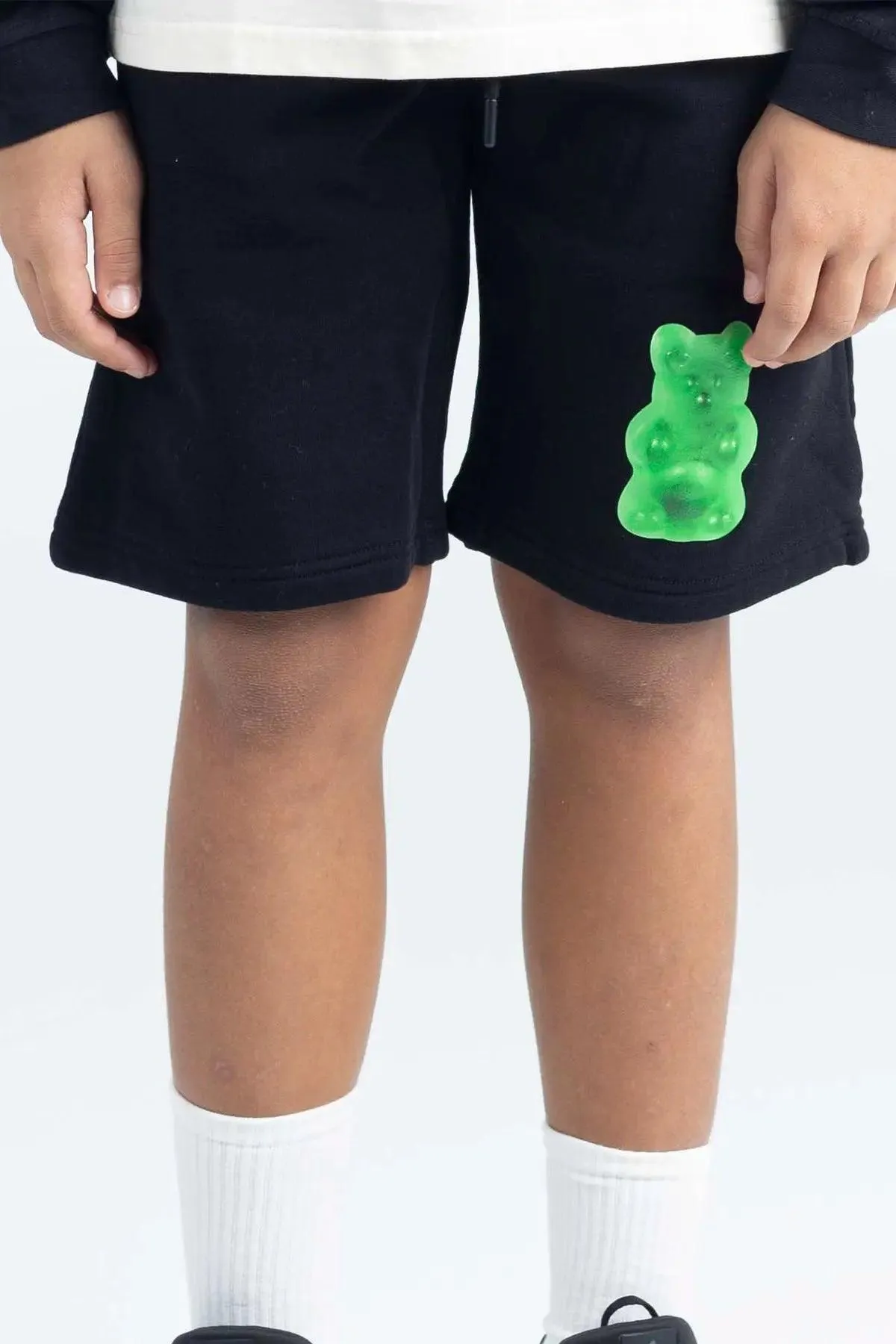 "THE BAD GUMMY" Kids Shorts - Black