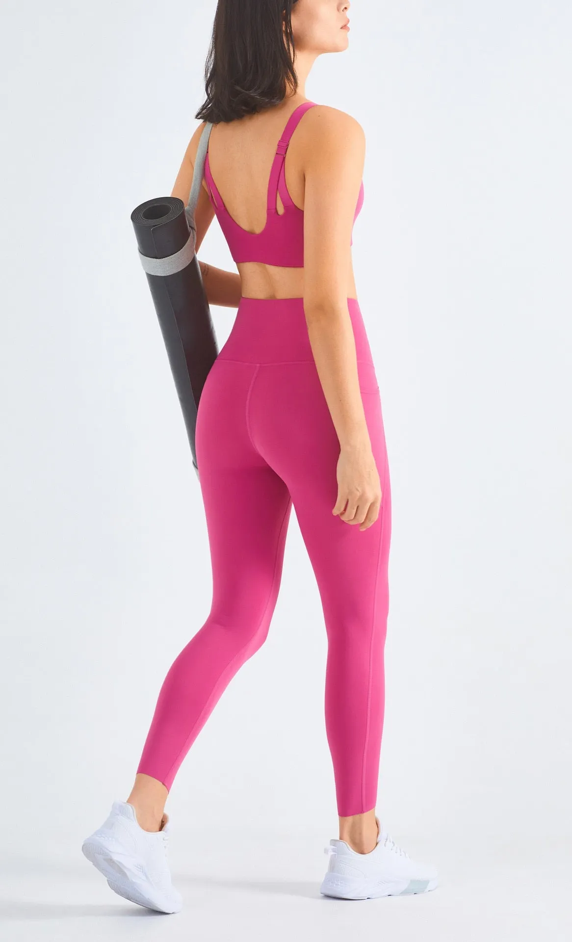 Side Pockets Yoga Pants High Waist Gym Pants Anti-Rolling Track Sports Tight Woman Legin Gym Legging For Women