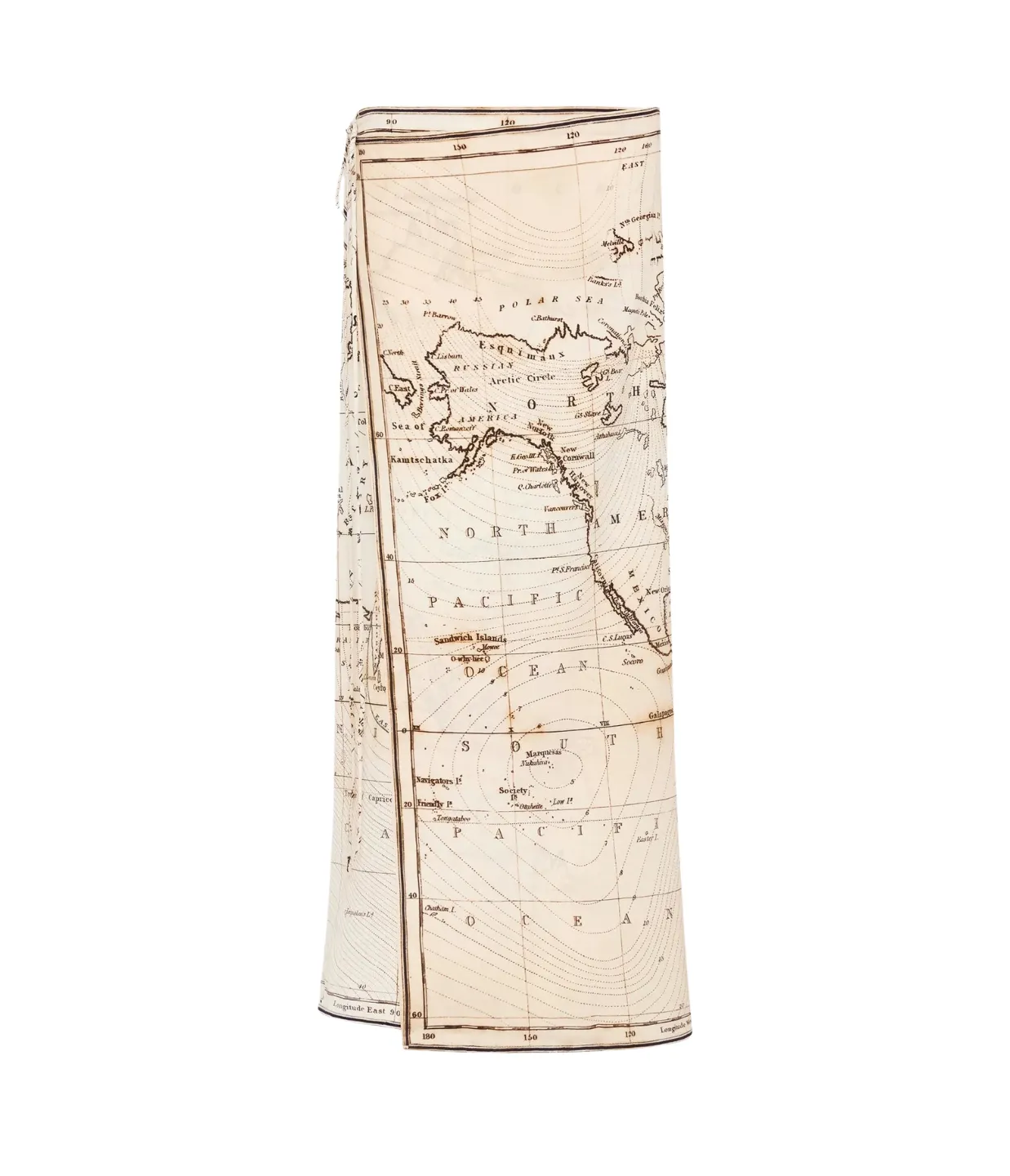 Silk Wrap Tie Skirt in Atlas