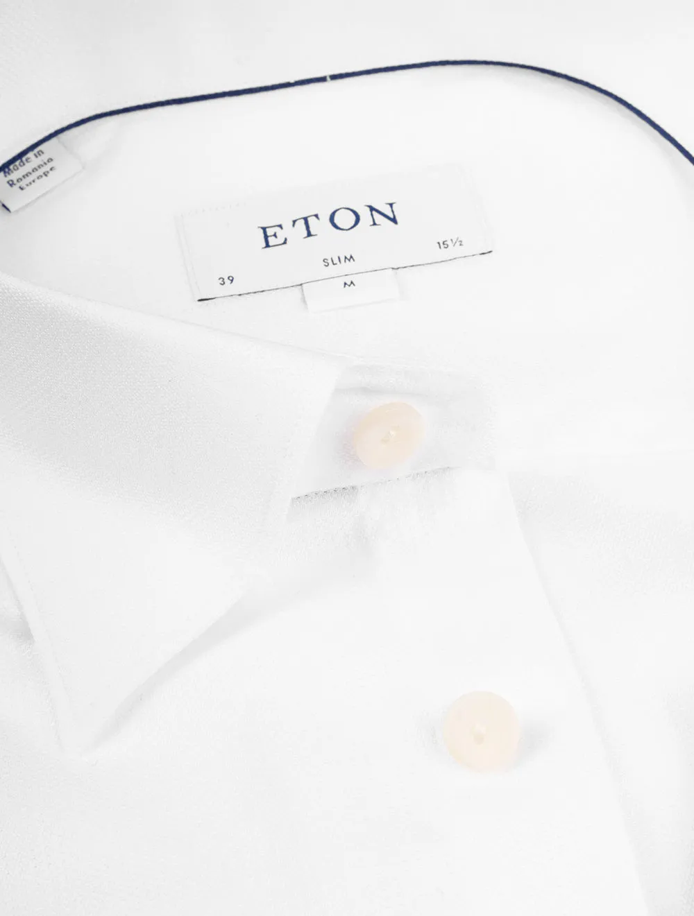Slim Fit Oxford Button Under Stretch Shirt White