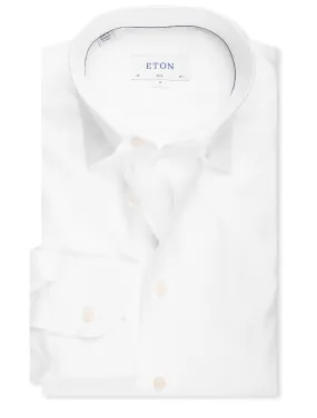 Slim Fit Oxford Button Under Stretch Shirt White