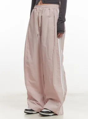 Wide Leg Stripe Track Pants CF524