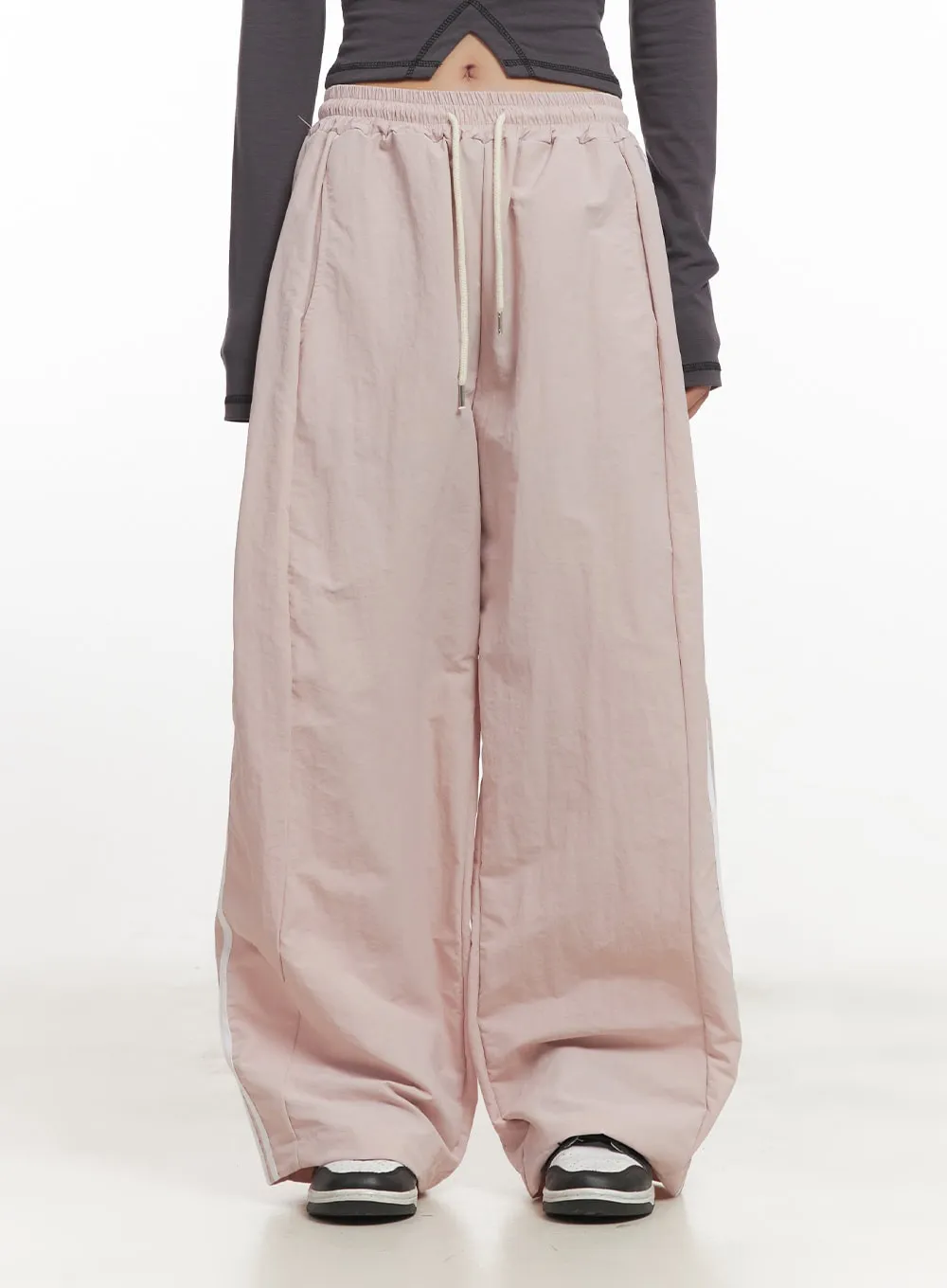 Wide Leg Stripe Track Pants CF524